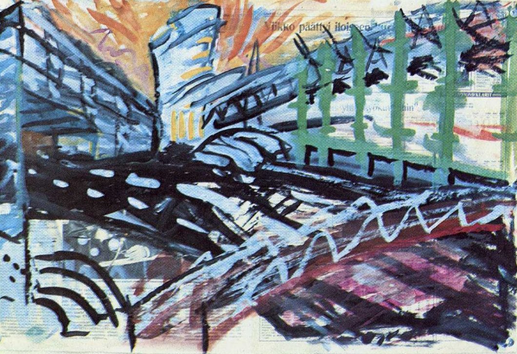Peeteris Pere, Kreenholmo ledo ritulio arena, tapyba, 1987 m.