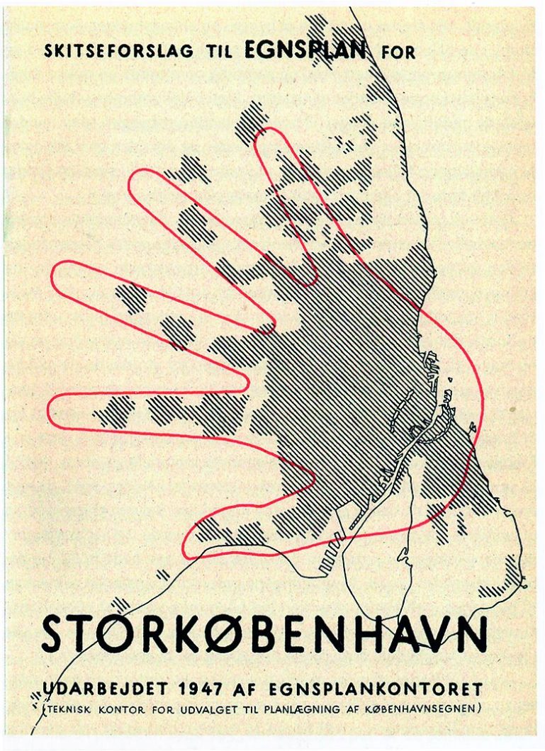 1947 metų Kopenhagos planas (Steenas Eileris Rasmusenas, Peteris Bredsdorfas) žymus tuo, kad buvo vadinamas „plaštakos“ arba „pirštų“ planu — toks planavimas pagrįstas greito viešojo transporto magistralėmis su stotimis.