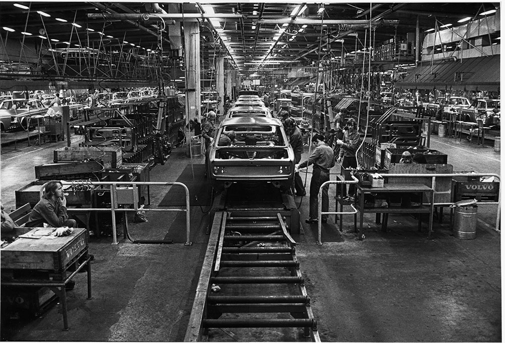 Volvo automobilių gamyklos vidaus vaizdas. J. Jenseno nuotrauka