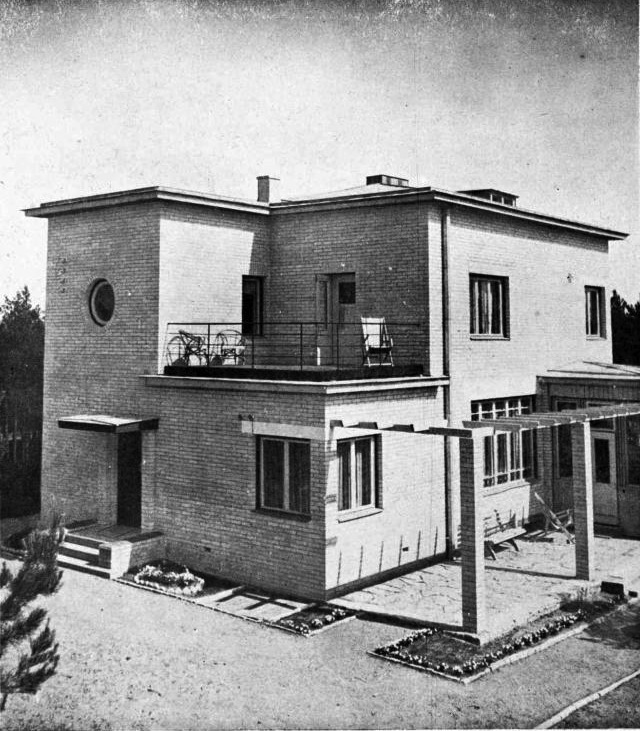Vila Pernu gatvėje, Talino Nemės priemiestyje, architektas Eugenas Sachariasas, 1936 m.