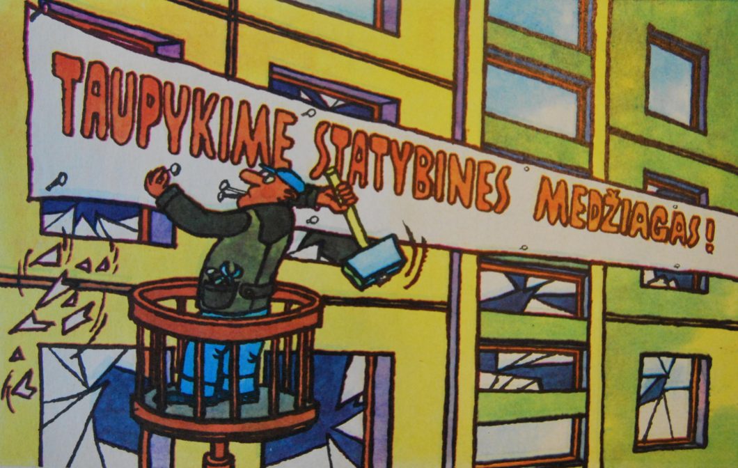 „Taupykime statybines medžiagas!“, Šluota, 1979, Nr. 6, viršelis