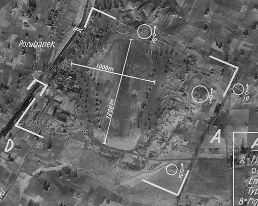 1. Žvalgybinė Vokietijos kariuomenės nuotrauka, fiksuojanti Vilniaus oro uostą Kirtimuose, 1944 m., fragmentas, http://www.wwii-photos-maps.com/